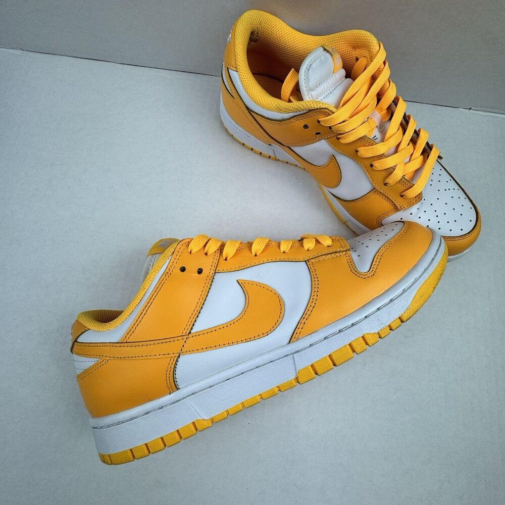 Nike Dunk Low Laser Orange Womens Size 11.5 DD1503-800 Orange White Sneakers - Picture 8 of 9